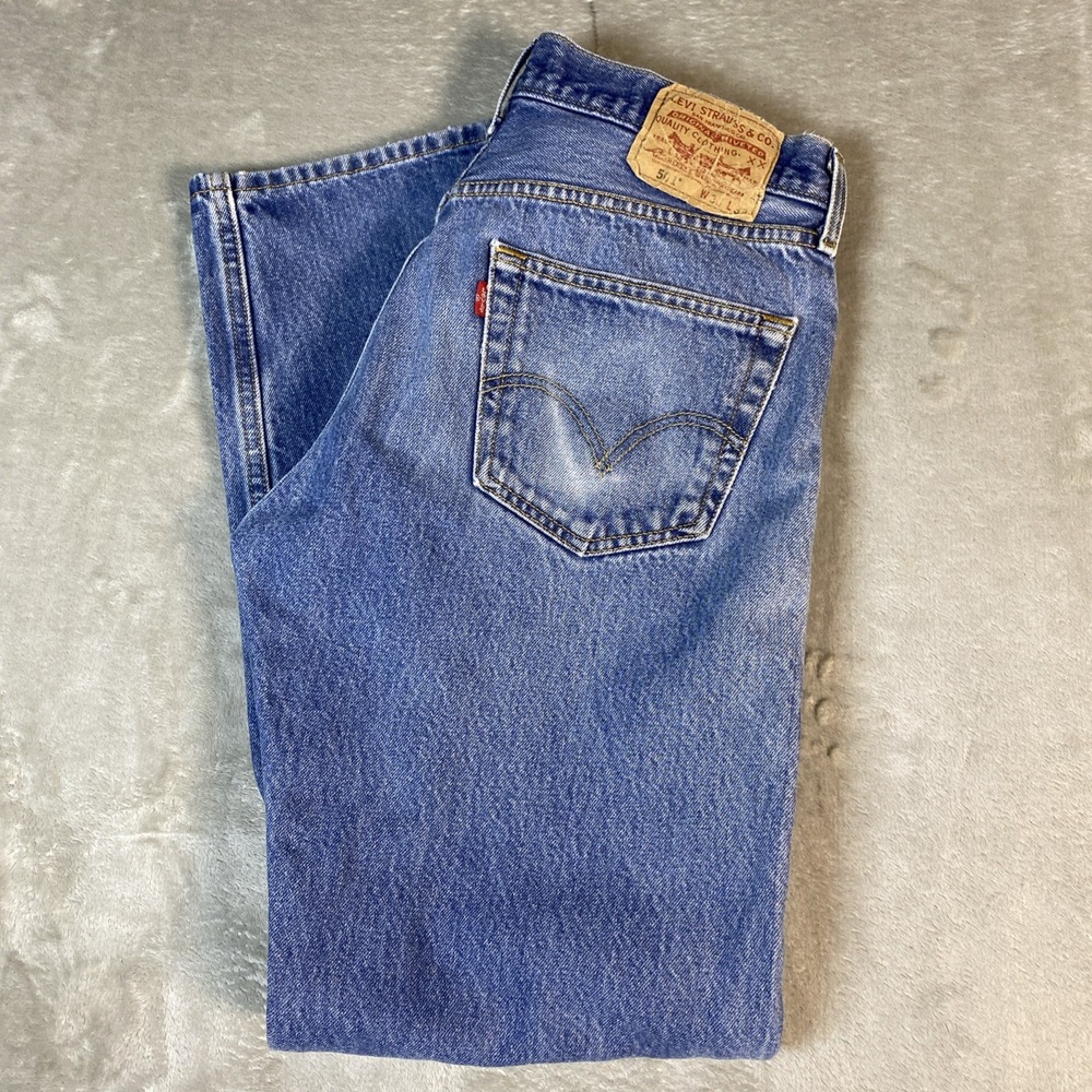Levis 501 Jeans Mens 33x33 Fits (32x29) Blue Straight Leg Button Fly Mexico 2010